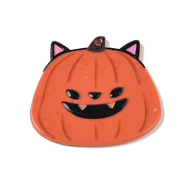 

PandaHall Printed Transparent Acrylic Pendants, Pumpkin, 36x37x2mm, Hole: 1.4mm Acrylic Pumpkin Red