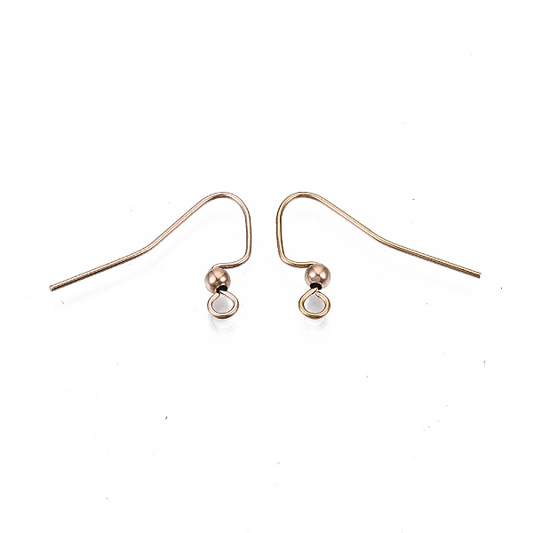 

PandaHall 304 Stainless Steel Earring Hooks, Ear Wire, with Horizontal Loop, Cadmium Free & Nickel Free & Lead Free, Rose Gold, 17x22mm...