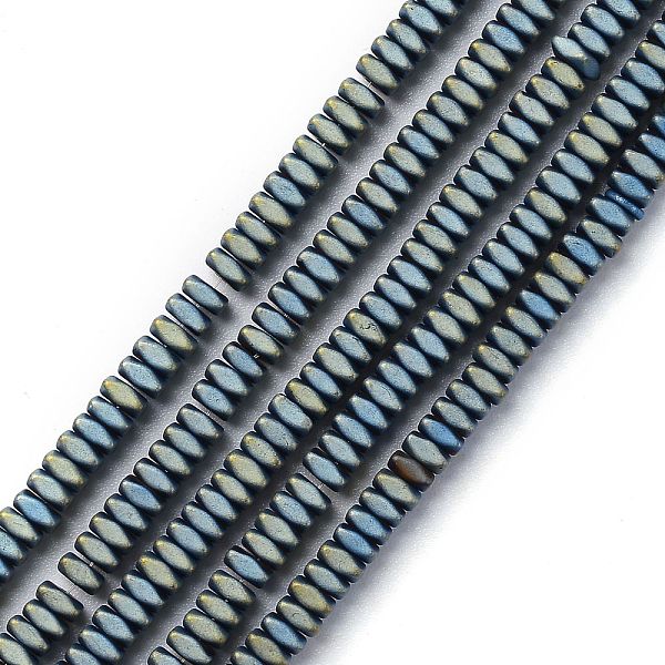 

PandaHall Frosted Square Electroplate Non-magnetic Synthetic Hematite Beads Strands, Green, 4.5x4.5x2mm, Hole: 1mm, about 202pcs/strand, 16...