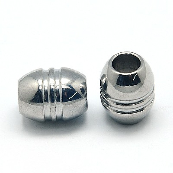 

PandaHall 304 Stainless Steel Beads, Grooved Beads, Column, Stainless Steel Color, 12x15mm, Hole: 6mm 304 Stainless Steel Column
