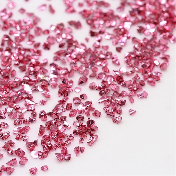 

PandaHall Piezo Glass Beads, No Hole Beads, Chip, Hot Pink, 0.6~1x0.6~1mm, about 440~450g/bag Glass Chip Pink