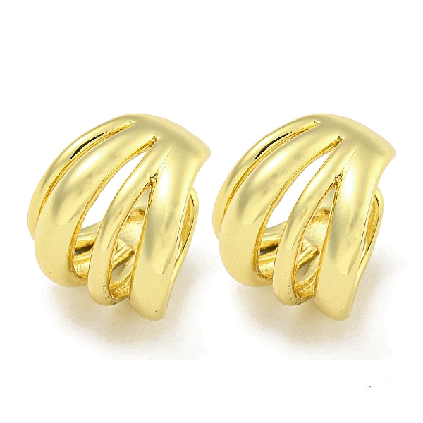 

PandaHall Brass Cuff Earrings, for Women, Real 18K Gold Plated, 14.5x12mm Brass