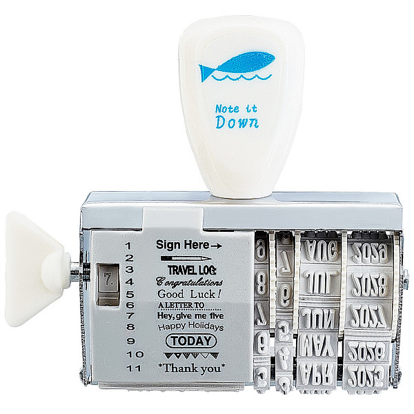 PandaHall Plastic with Iron Roller knob Stamps, DIY Handmade Soap Stamps, for Scrapbooking, Photo Album Decor Stamps Accessories Tools, Old...