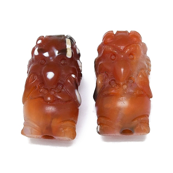 

PandaHall Natural Agate Beads, Dyed & Heated, Carved Animal Beads, FireBrick, 23~25x12~13x11.4~13mm, Hole: 2.5mm Natural Agate Other Animal..., Red