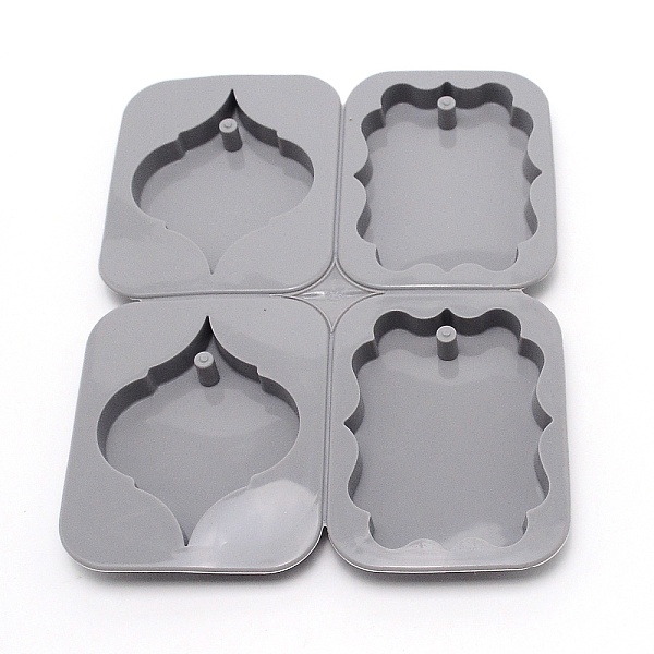 

PandaHall DIY Pendant Silicone Molds, for Resin Casting Molds, Clay Craft Mold Tools, Detachable, Rhombus with Rectangle Pattern, Dark Gray...
