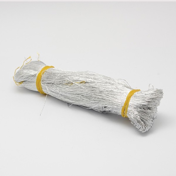 

PandaHall Nylon Threads, Silver, 0.5mm, about 218.72 yards(200m)/bundle Nylon Silver