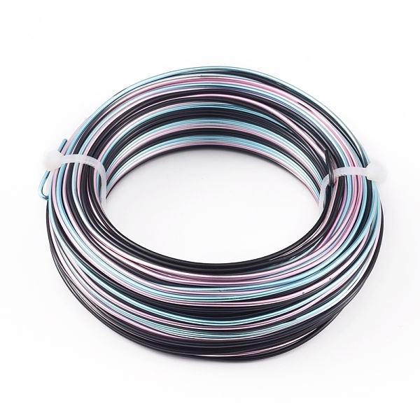 

PandaHall 3 Segment Colors Round Aluminum Craft Wire, for Beading Jewelry Craft Making, Colorful, 15 Gauge, 1.5mm, about 180.44 Feet...