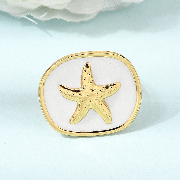 304 Stainless Steel Enamel Cuff Open Rings