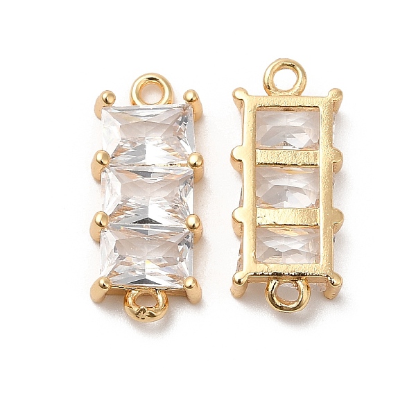 

PandaHall Brass Connector Charms, with Clear Glass, Rectangle Links, Real 18K Gold Plated, 7.5x17.5x3mm, Hole: 1mm Brass+Glass Rectangle...