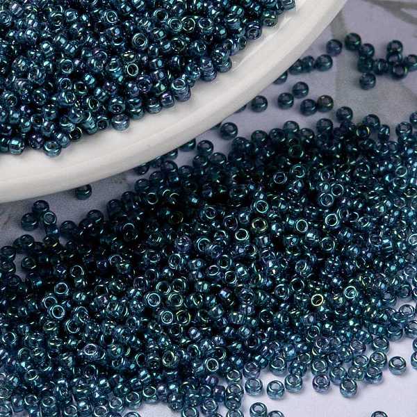 

PandaHall MIYUKI Round Rocailles Beads, Japanese Seed Beads, 15/0, (RR314) Montana Blue Gold Luster, 1.5mm, Hole: 0.7mm, about 5555pcs/10g...