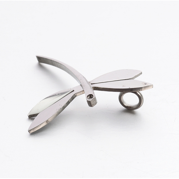 

PandaHall 304 Stainless Steel Rhinestone 3D Dragonfly Mini Pendants, Stainless Steel Color, 18x25.5x2mm, Hole: 3mm Stainless..., Clear