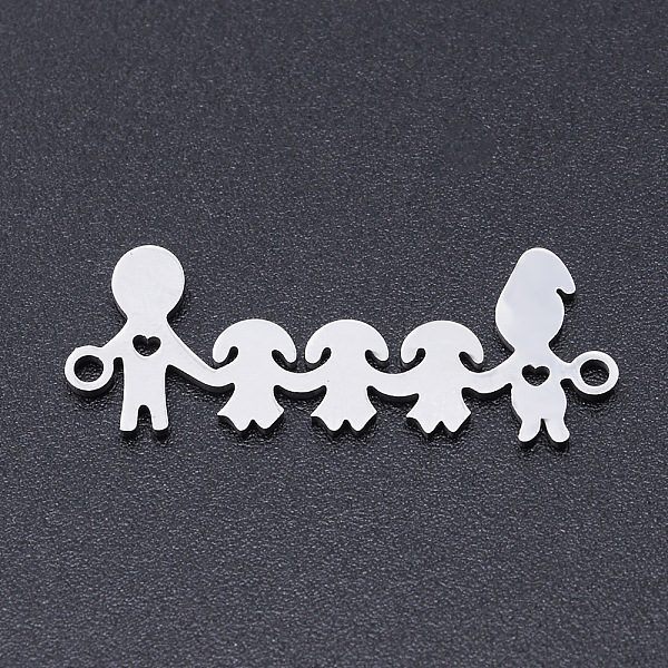 

PandaHall 201 Stainless Steel Links connectors, Human, Family, Stainless Steel Color, 11x29x1mm, Hole: 1.5mm 201 Stainless Steel Human