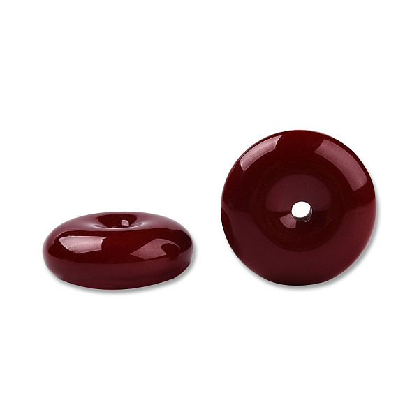

PandaHall Opaque Resin Beads, Flat Round/Disc Pi, Dark Red, 25x10mm, Hole: 2.6~2.8mm Resin Disc