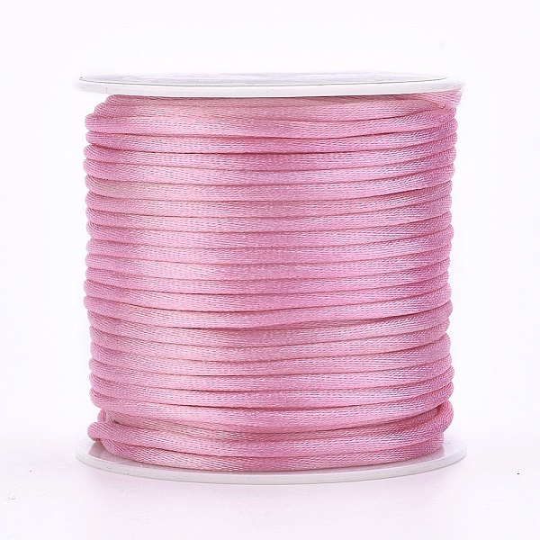 

PandaHall Nylon Thread, Rattail Satin Cord, Pink, 1mm, about 87.48 yards(80m)/roll Nylon Pink