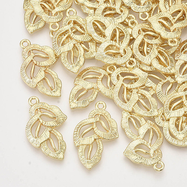 

PandaHall Alloy Pendants, Leaf, Light Gold, 27x16.5x3mm, Hole: 1.8mm Alloy Leaf