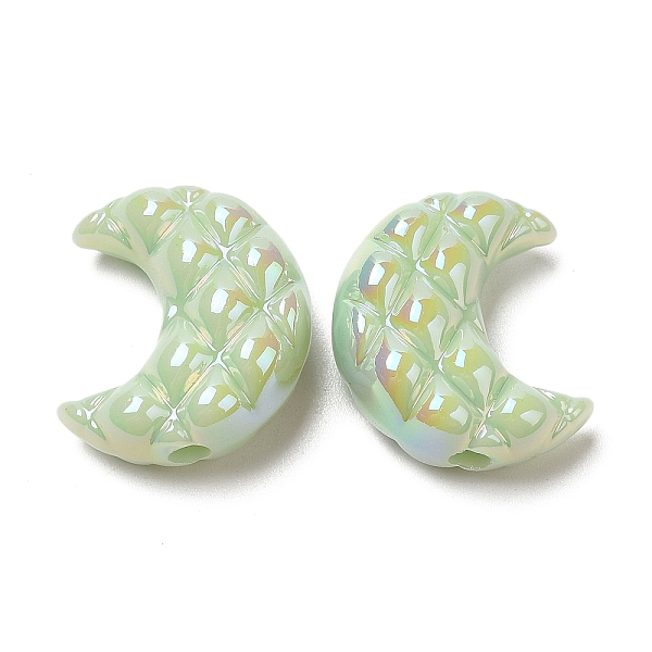 

PandaHall Opaque Acrylic Beads, AB Color Plated, Moon, Green, 20x17.5x9.5mm, Hole: 3mm Acrylic Moon Green