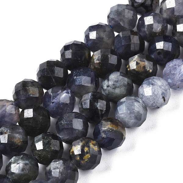 

PandaHall Natural Iolite/Cordierite/Dichroite Beads Strands, Faceted, Round, 6.5mm, Hole: 1mm, about 63~64pcs/strand, 15.35 inch~15.55 inch...