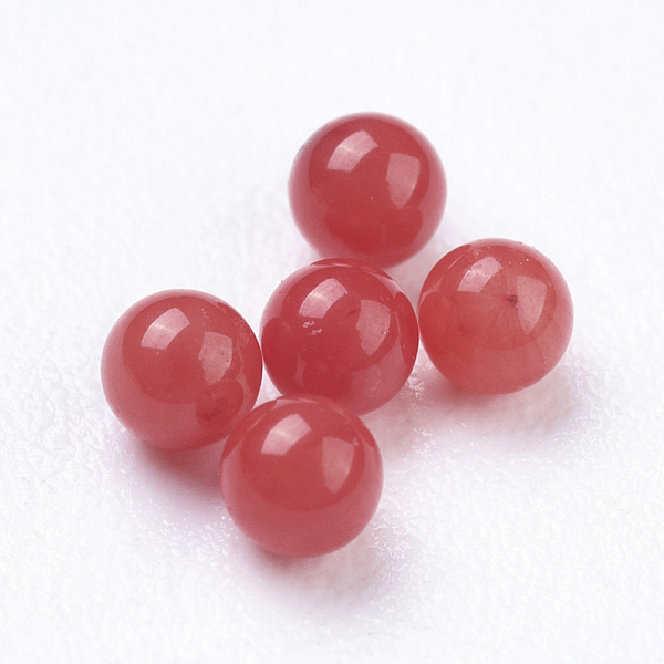 

PandaHall Natural Howlite Beads, Gemstone Sphere, Dyed, Round, Undrilled/No Hole Beads, Gemstone Sphere, Red, 2mm Howlite Round Red