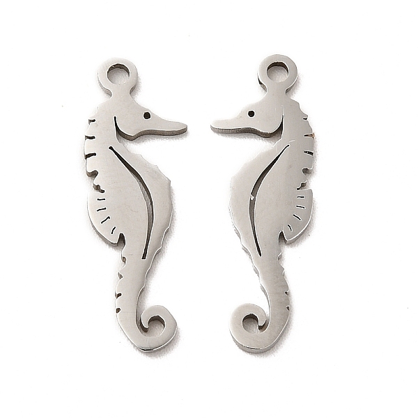 

PandaHall 201 Stainless Steel Pendants, Sea Horse Charm, Stainless Steel Color, 21.3x7x0.9mm, Hole: 1.4mm 201 Stainless Steel Sea Horse