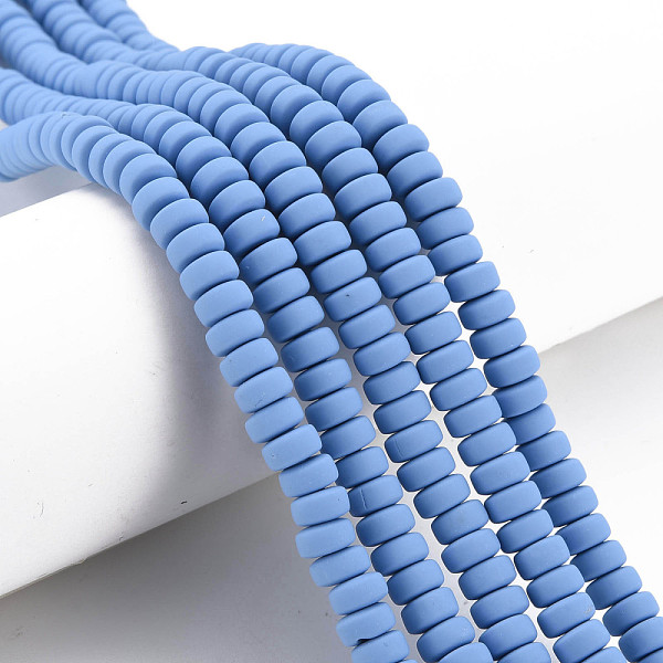 

PandaHall Handmade Polymer Clay Beads Strands, for DIY Jewelry Crafts Supplies, Flat Round, Medium Slate Blue, 6~7x3mm, Hole: 1.5mm, about...