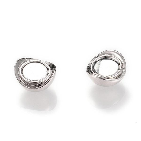 

PandaHall Brass Magnetic Clasps with Glue-in Ends, Round, Platinum, 12x12x12mm, Half Hole: 2x5.5mm Brass Round