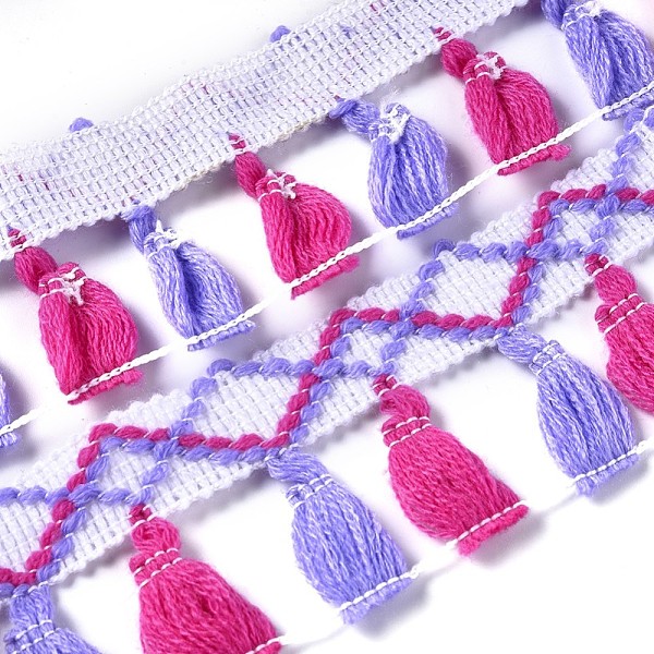 

PandaHall Trim Fringe Ribbon Tassel, Polyester Ribbon, DIY Craft Sewing Accessory, for Curtain Clothes Decoration, Lilac, 2 inch(50mm)..., Purple