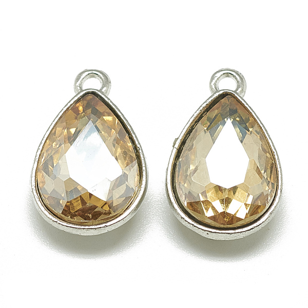 Alloy Glass Charms - image