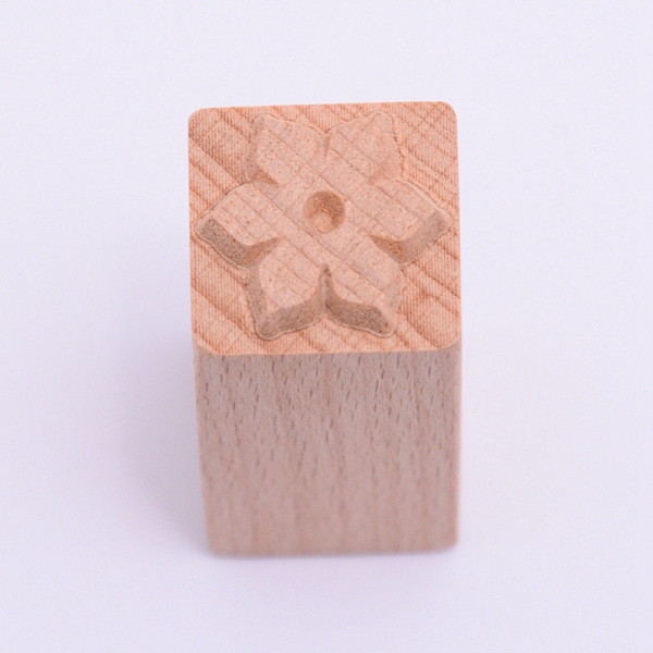 

PandaHall Wooden Stamps, Rectangle, Flower Pattern, 50x20x20mm Wood Flower