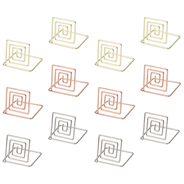 

PandaHall Gorgecraft 15 Pcs 3 Colors Carbon Steel Place Card Holders, Wire Table Number Holder Stand, for Memo Note Name Sign Wedding Party...