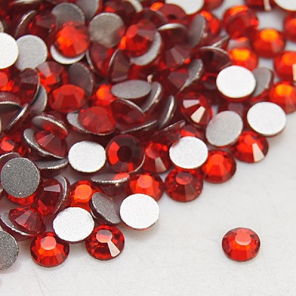 

PandaHall Glass Flat Back Rhinestone, Grade A, Back Plated, Faceted, Half Round, Light Siam, SS6, 1.9~2mm, 1440pcs/bag Glass Rhinestone Half..., Red
