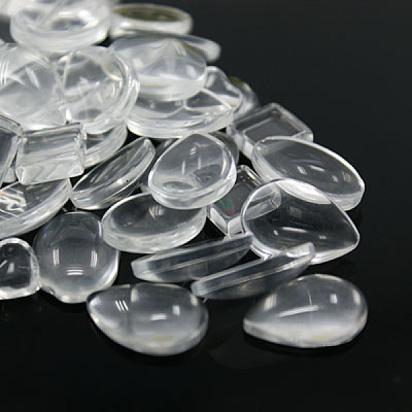 

PandaHall Transparent Glass Cabochons, Mixed Shapes, Mixed Style, Clear, 6~21.5x6~24x2.5~5mm Glass Mixed Shapes Clear