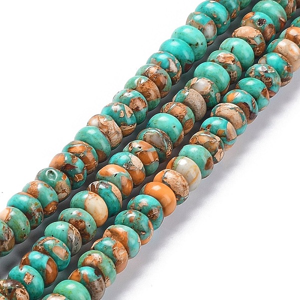 

PandaHall Synthetic Turquoise Beads Strands, Dyed, Rondelle, Orange, 8x5mm, Hole: 0.7mm, about 80~84pcs/strand, 15.94~16.14 inch(40.5~41cm)...