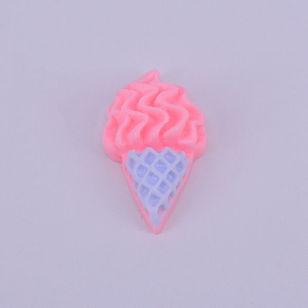 

PandaHall Opaque Frosted Resin Cabochon, Ice Cream, Pink, 23.5x13.5x7.5mm Resin Food Pink