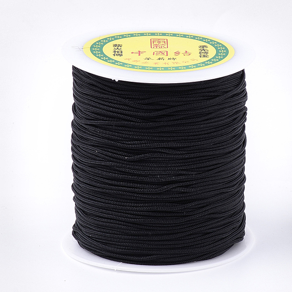 

PandaHall Nylon Thread, Black, 1.5mm, about 120.29 yards(110m)/roll Nylon Black
