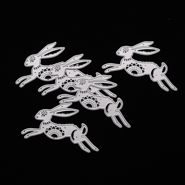 PandaHall Easter Bunny Carbon Steel Cutting Dies Stencils, for DIY Scrapbooking/Photo Album, Decorative Embossing DIY Paper Card, Matte...