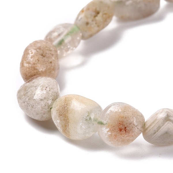 Bracelets Extensibles En Perles De Quartz Naturel Lodolite