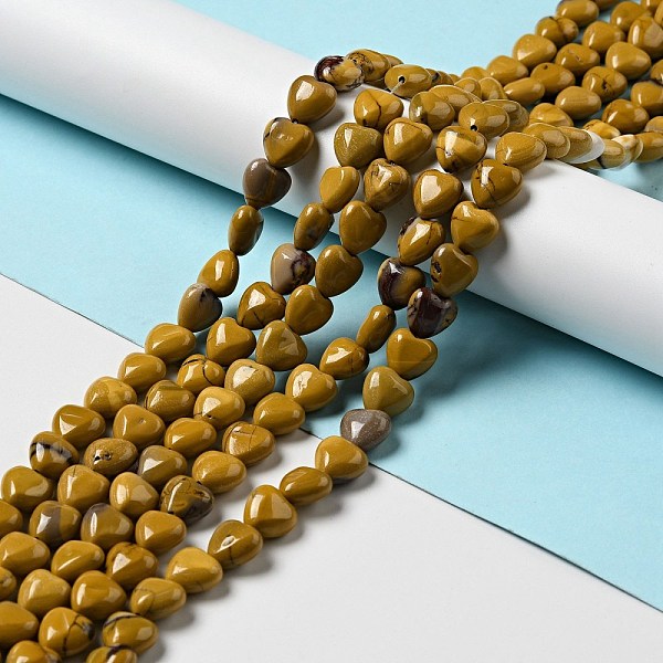 

PandaHall Natural Mookaite Beads Strands, Heart, 10x10.5~11x6mm, Hole: 1.2mm, about 40pcs/strand, 15.35''(39cm) Mookaite Heart