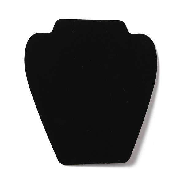 

PandaHall Paper Covered Velvet Jewelry Pendant Necklace Display Stands, Bust Shape, Black, Fold: 10x18.5x20.5cm Velvet Black