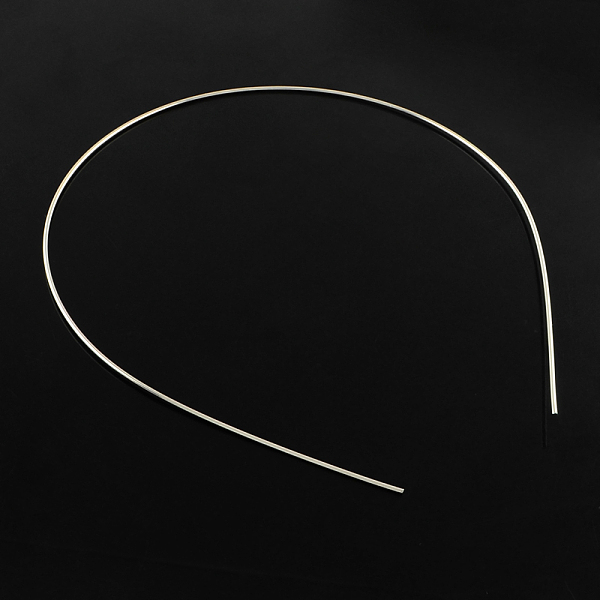 

PandaHall Hair Accessories Iron Hair Band Findings, Platinum, 120~125mm Iron