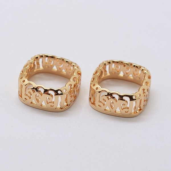 

PandaHall Brass Sew on Prong Settings, Filigree Open Back Claw Settings for Pointed Back Rhinestone, Square, Light Gold, Tray: 14x14mm...