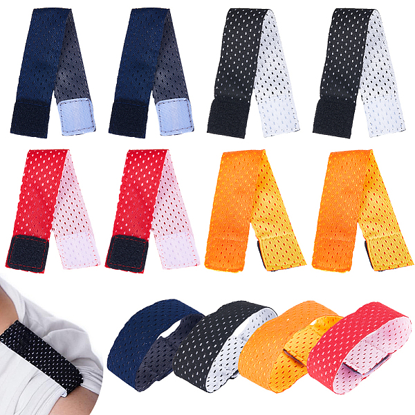 

PandaHall CRASPIRE 8Pcs 4 Colors Cloth Jersey Sleeve Bands, Soccer Softball Sleeve Ties, Mixed Color, 190x25x1mm, 2pcs/color Cloth Rectangle..., Multicolor