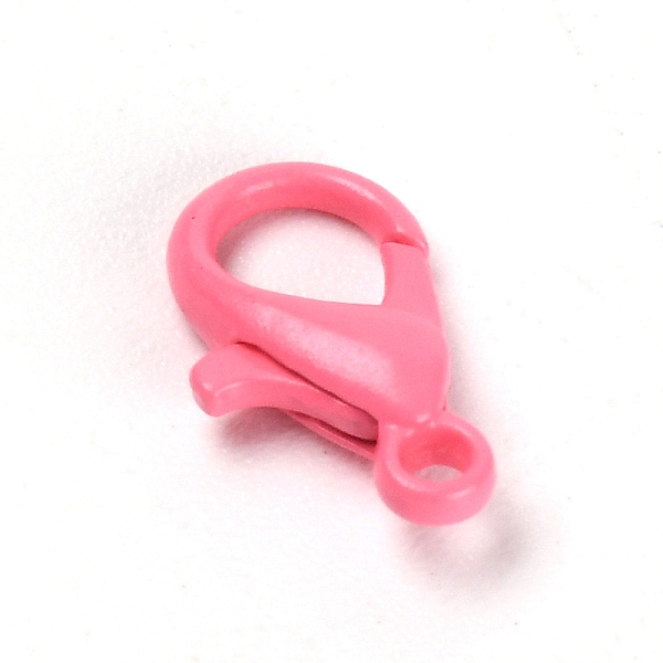 

PandaHall Baking Painted Alloy Lobster Claw Clasps, Hot Pink, 12x6.5x3.5mm, Hole: 1.4mm, about 20pcs/bag Alloy Others