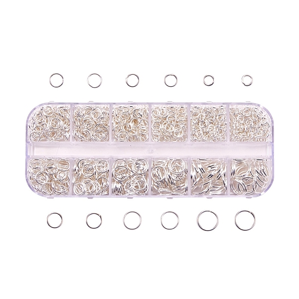 

PandaHall 1 Box Iron Jump Rings, Open Jump Rings, Silver Color Plated, 18~21 Gauge, 4~10x0.7~1mm, Inner Diameter: about...