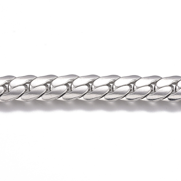 

PandaHall 201 Stainless Steel Cuban Link Chains, Unwelded, Stainless Steel Color, 8.5x6x2mm 201 Stainless Steel