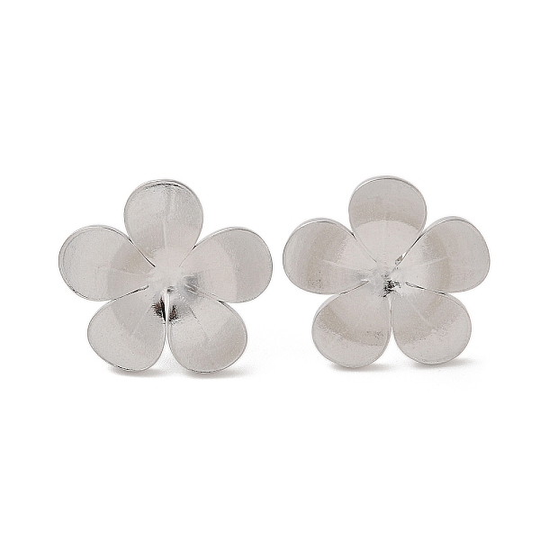 

PandaHall Flower 304 Stainless Steel Stud Earrings for Women, Stainless Steel Color, 17x18mm 304 Stainless Steel Flower