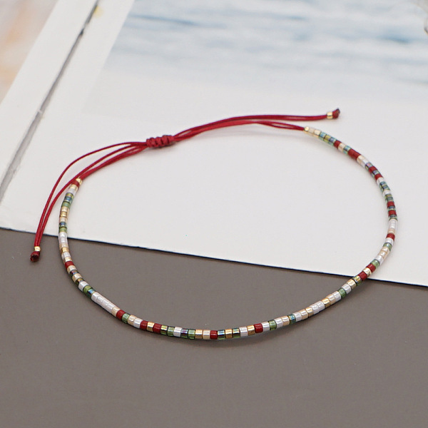 

PandaHall Bohemian Style Colorful Beaded Lucky Stone Couple Bracelet for Women