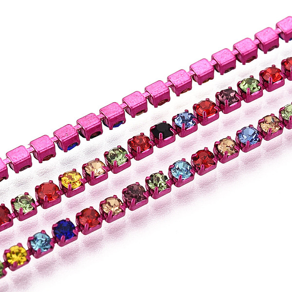 Chaînes strass de fer de tasse