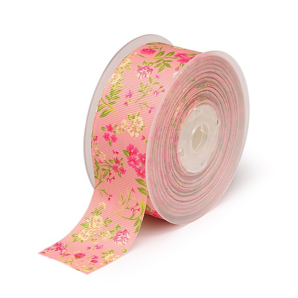 

PandaHall Floral Single-sided Printed Polyester Grosgrain Ribbons, Pink, 1-1/2 inch(38mm), about 100yards/roll(91.44m/roll) Polyester Flower...