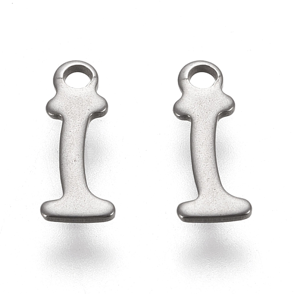 

PandaHall 304 Stainless Steel Charms, Laser Cut, Letter, Stainless Steel Color, Letter.I, 11x4.5x0.7mm, Hole: 1.5mm 304 Stainless Steel...