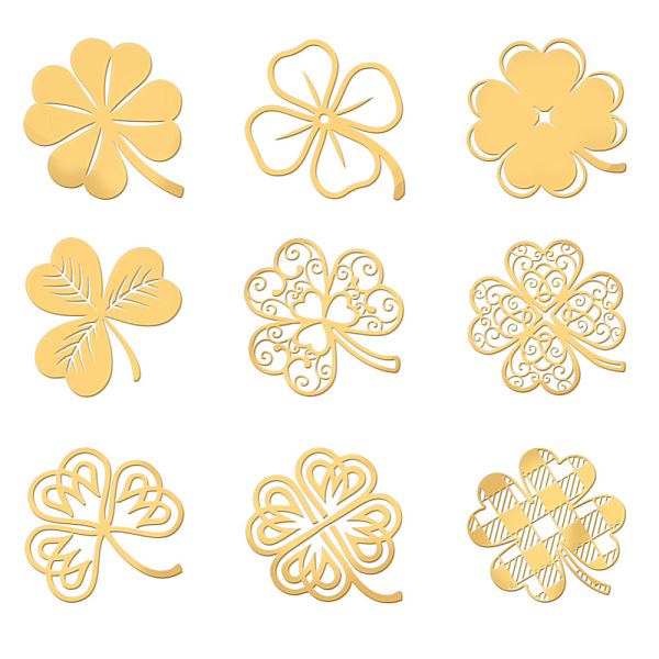 

PandaHall Nickel Decoration Stickers, Metal Resin Filler, Epoxy Resin & UV Resin Craft Filling Material, Golden, Saint Patrick's Day, Clover...